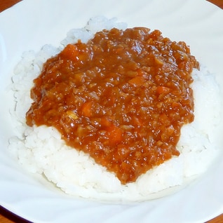 レンジで簡単　ドライカレー